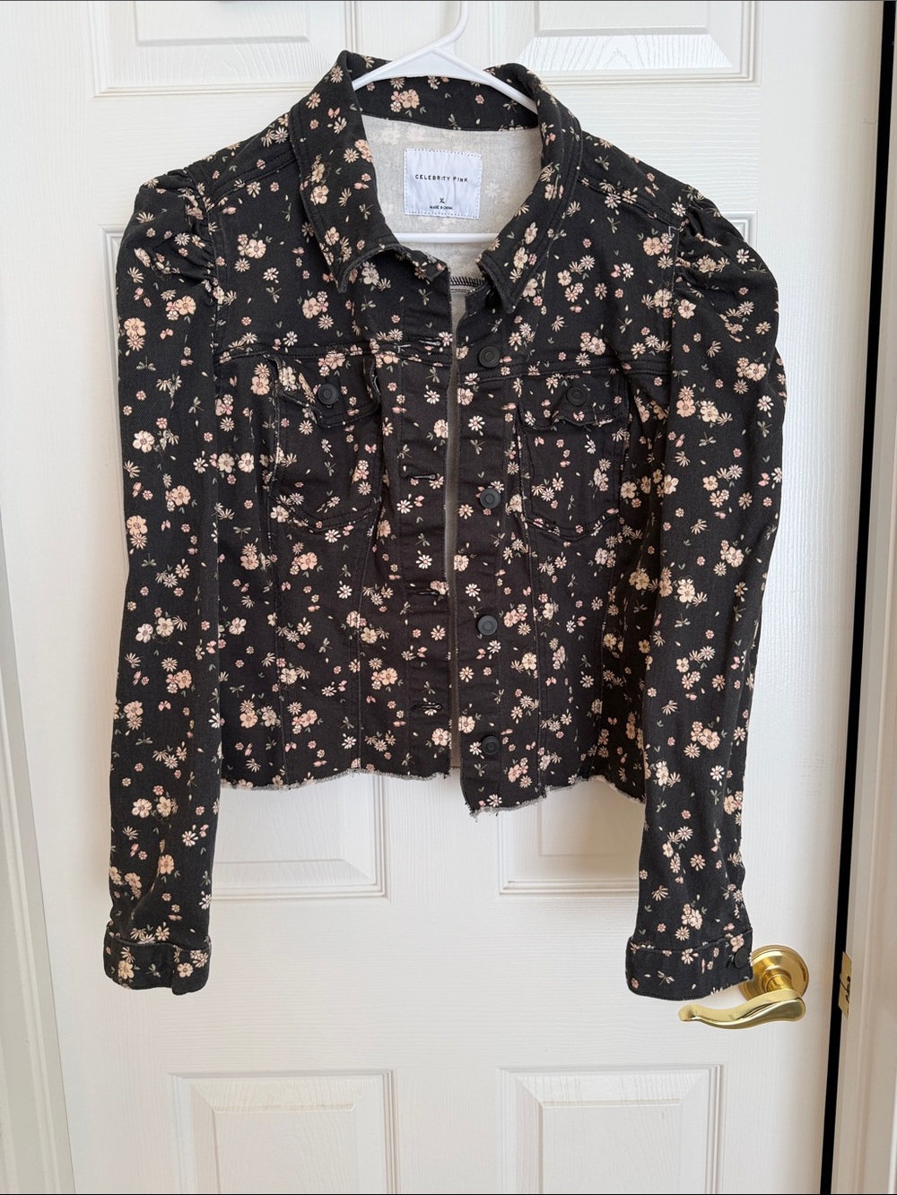 Celebrity Pink Floral Denim Jacket